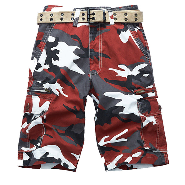 AKARMY Casual Beach Camouflage Cotton Men's Shorts