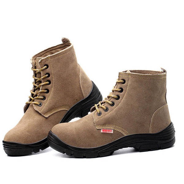 AKARMY Safety Shoes for Men, Leather Insulated Men's Work Boot